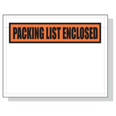 Packing List Envelopes Printed