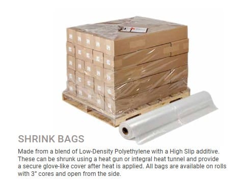 Large Selection of Shrink Bags
