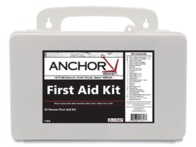 25 Person First Aid Kit Metal Case Wall Mount