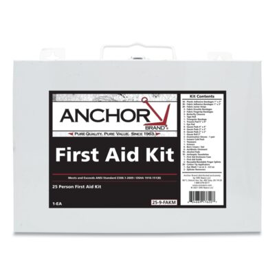 25 Person First Aid Kit Metal Case