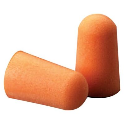 Foam Earplug Bright Orange Uncorded Tapered