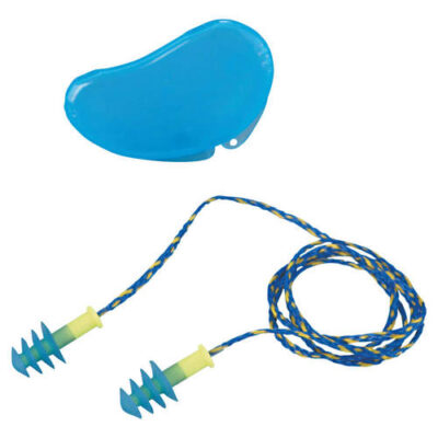Fusion® Earplug Thermoplastic Elastomer Blue/Yellow Corded