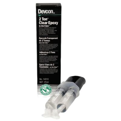 DEVCON 2 Ton Clear Epoxy 25 mL. Dev-Tube Clear/White